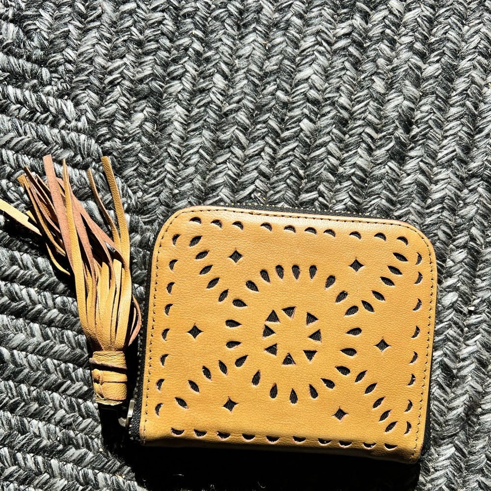 Cleobella tan leather wallet